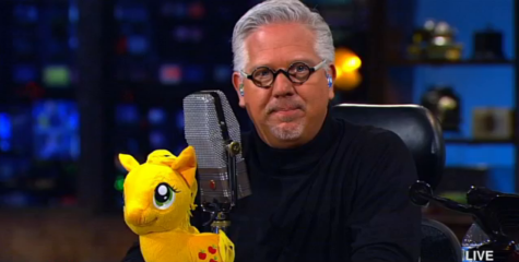 Popular political commentator Glenn Beck shows support for Grayson by showcasing a My Little Pony plush