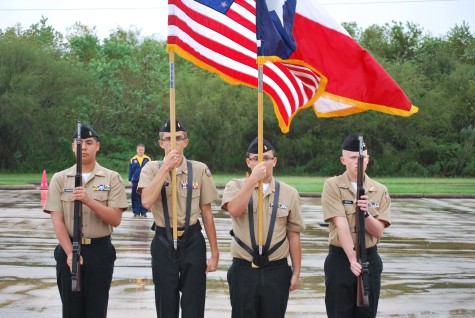 color guard at the ready