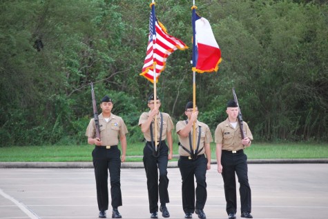 the color guard advances