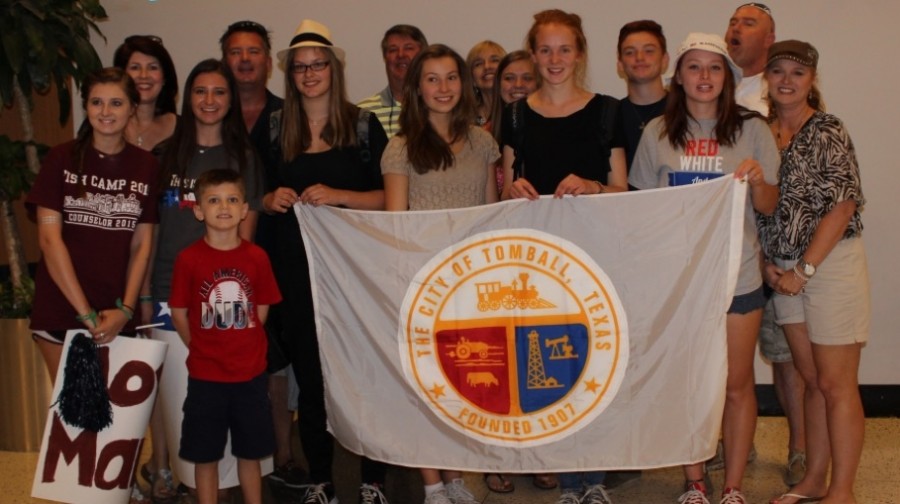 German exchange students experience Tomball