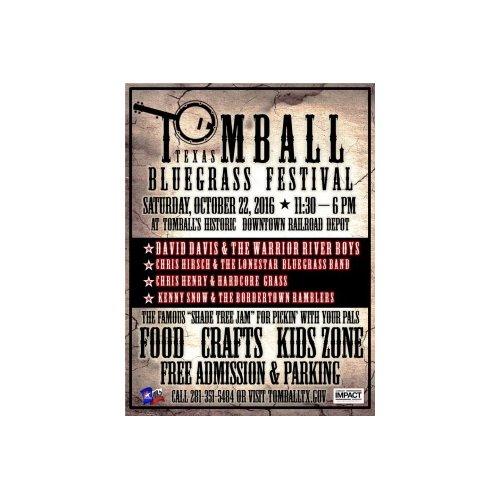 Bluegrass Festival coming this Saturday