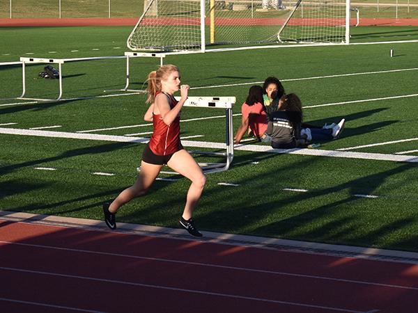 Caroline Flanagan in a relay earlier this year at TMHS.