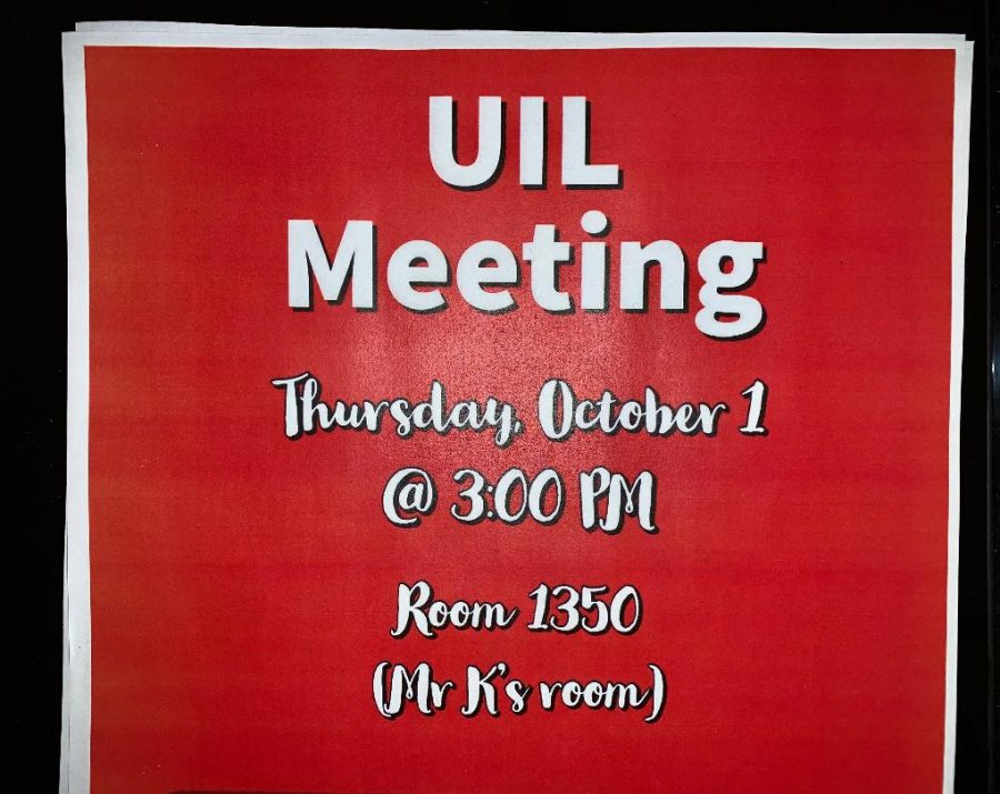 First UIL meeting today after school