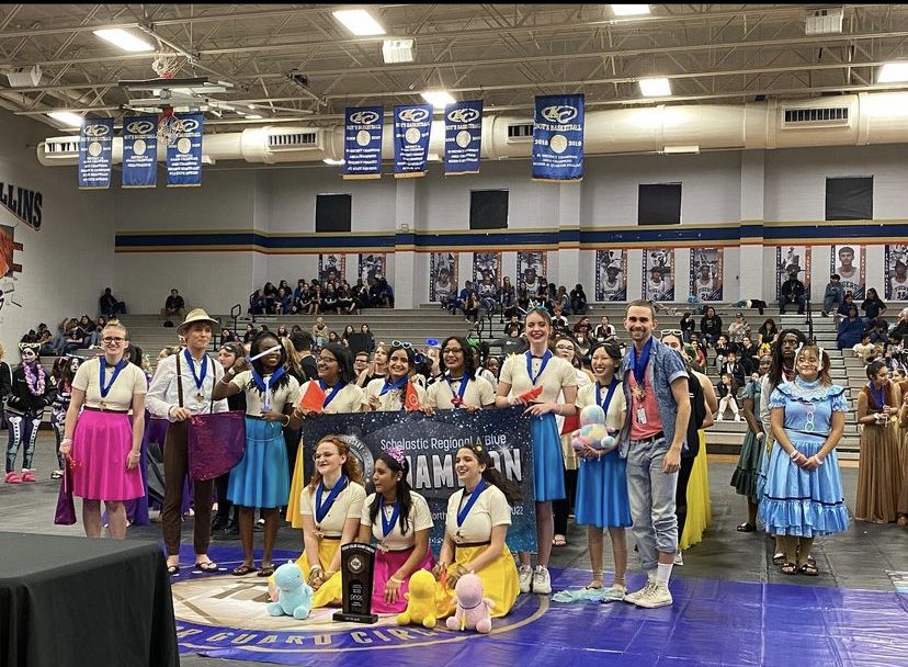 Winter Guard placed first in Area contest