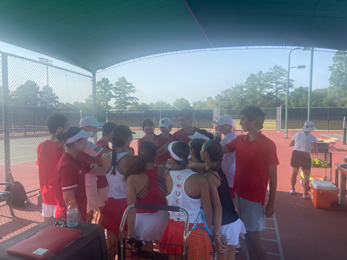 Justus with the Tomball Tennis Team