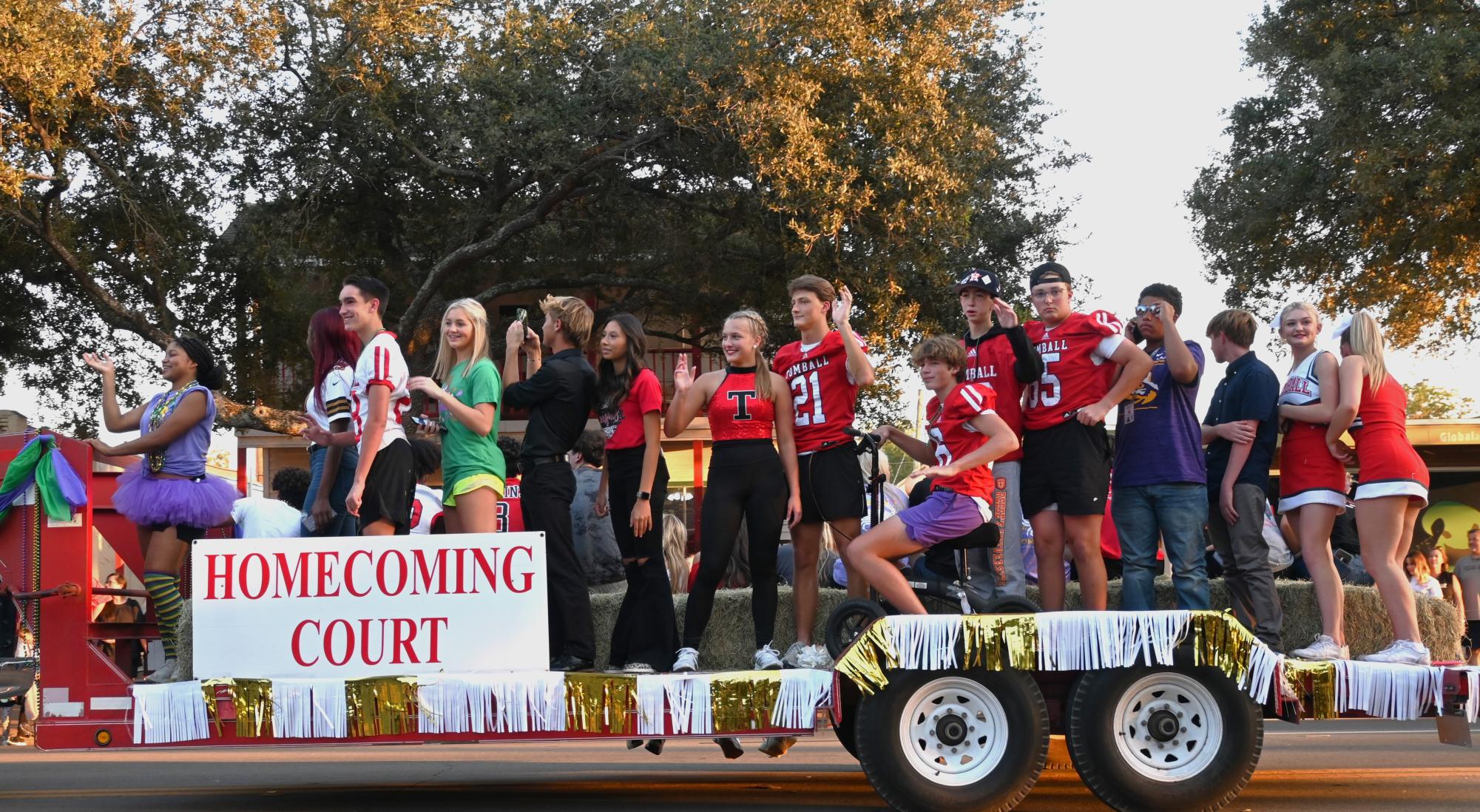 2022 Homecoming Court during the HOCO Parade