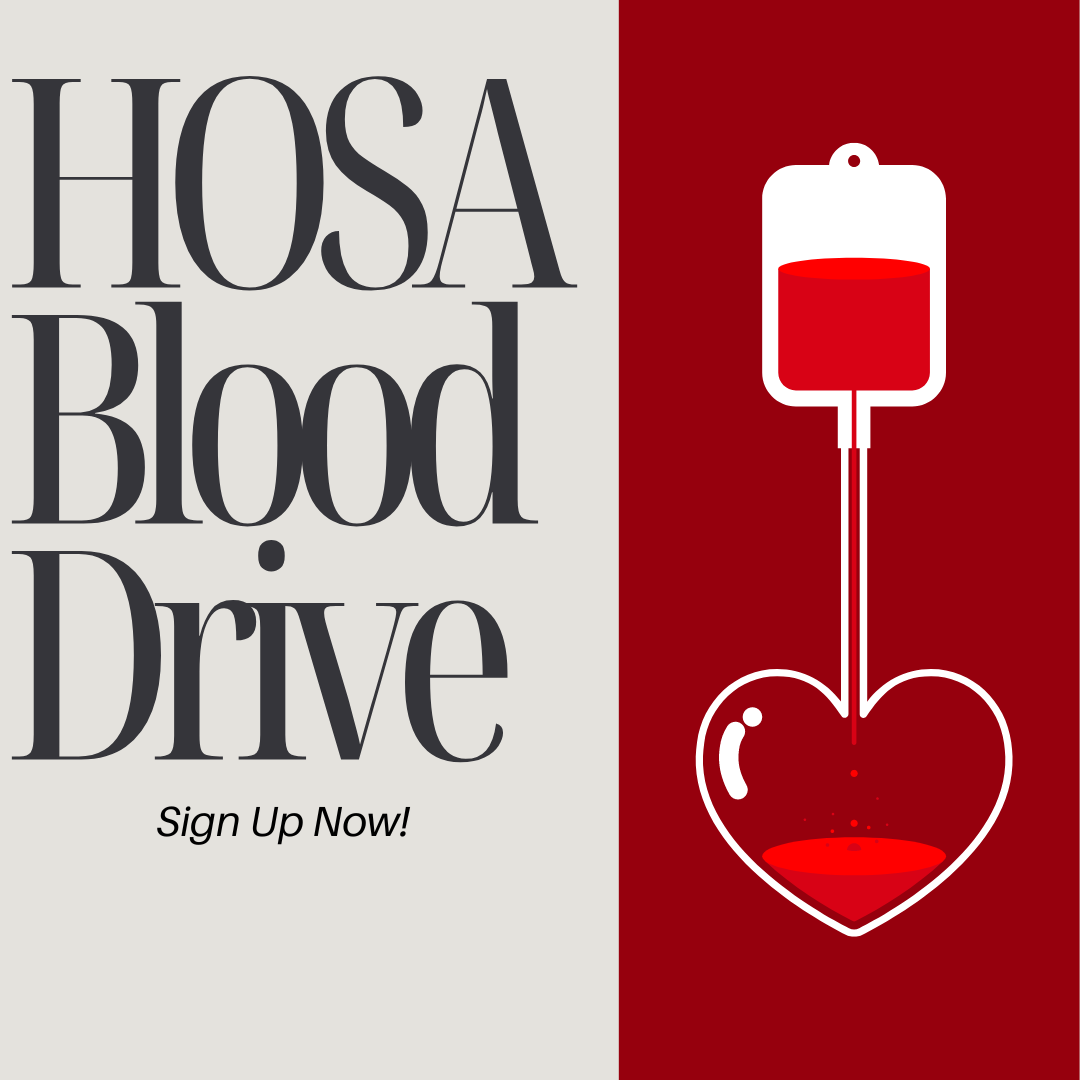 Flyer to sign up for blood drive
