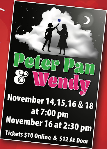 The poster for the second show of the year, Peter Pan & Wendy.