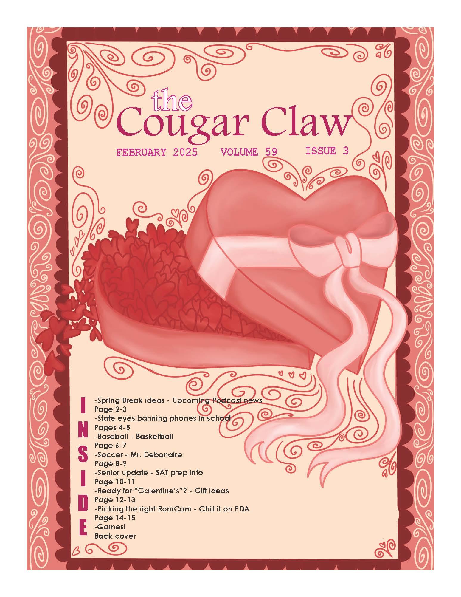 The February 2025 edition of the Cougar Claw.