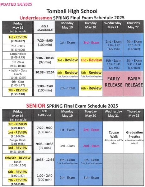Final exam schedule tweaked, exemption cards coming