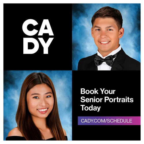 The CADY senior portrait flyer.