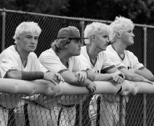 Cougars in the bullpen watching the game 